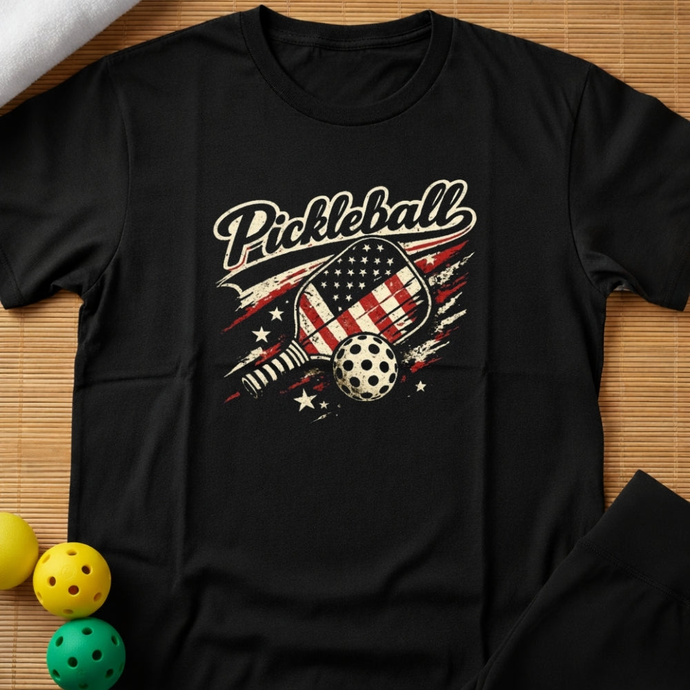 Patriotic Pickleball T-Shirt (D)