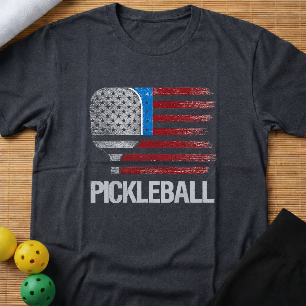US Flag Pickleball T-Shirt