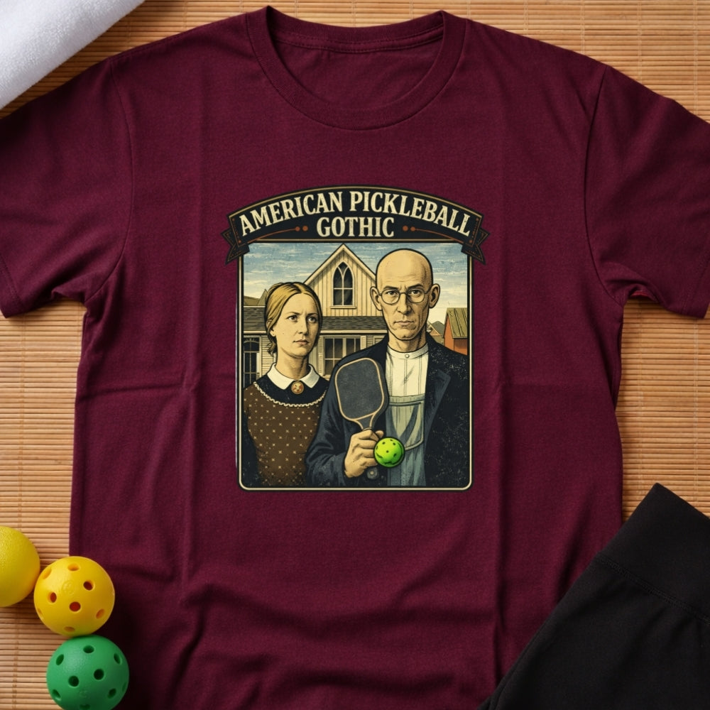 American Pickleball Gothic T-Shirt