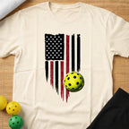 American Flag Pickleball T-Shirt (D)
