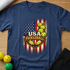 American Flag Pickleball T-Shirt (E)