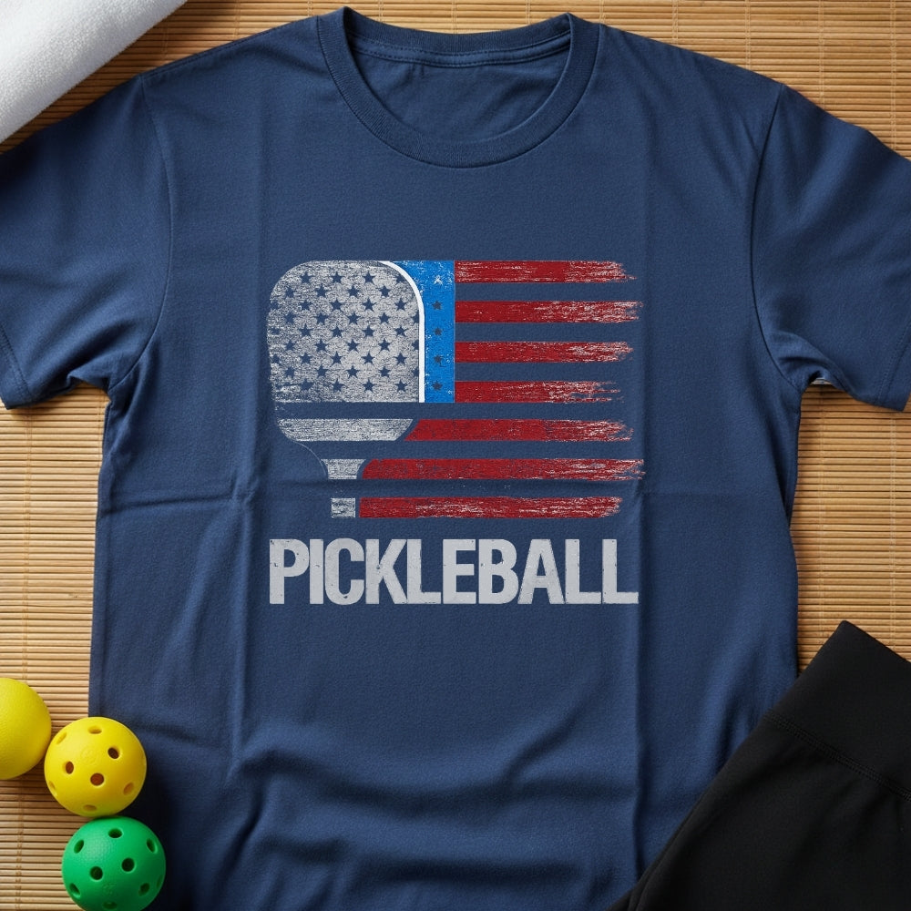 US Flag Pickleball T-Shirt